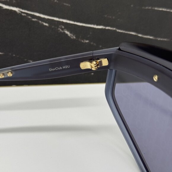 NEW DIOR DIORCLUB M2U 31B8 SHIELD GOLD/BLUE UNISEX SUNGLASSES DIOR